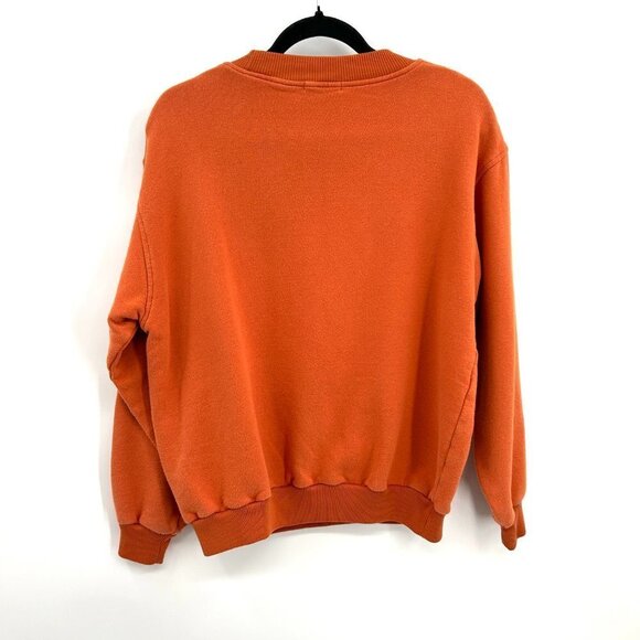 FELIX THE CAT Vintage 1990 Stitched Orange Black Crewneck Sweatshirt Size Large - Picture 2 of 6